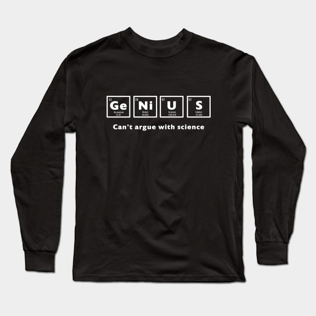 Genius - Periodic Table Long Sleeve T-Shirt by Room Thirty Four